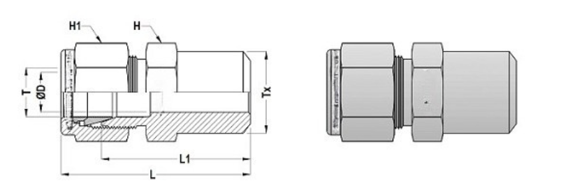 Male Connector Dimensions
